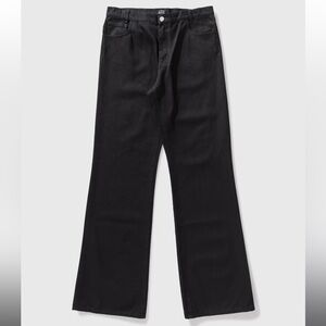 RAF SIMONS X SMILEY Flared Denim Pants Black Size 30 S22 Streetwear Dark Jeans
